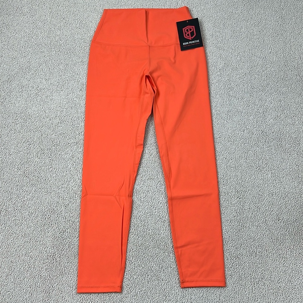 Born Primitive Your Go To Leggings 2.0 Orange Womens Size Medium CrossFit Pants